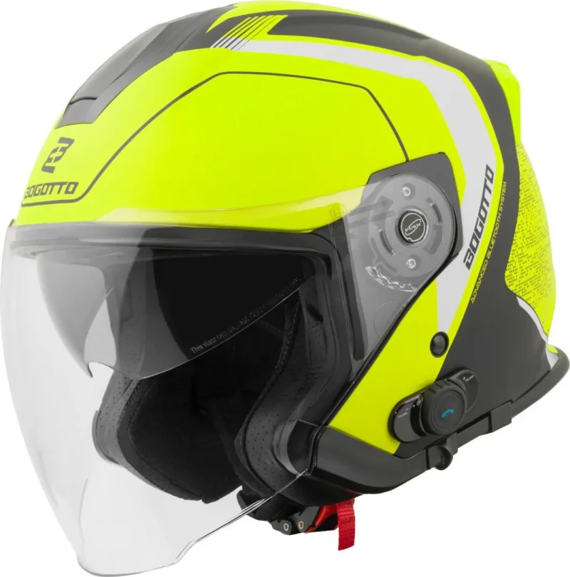 Dames motorhelm Bogotto (fluorgeel)