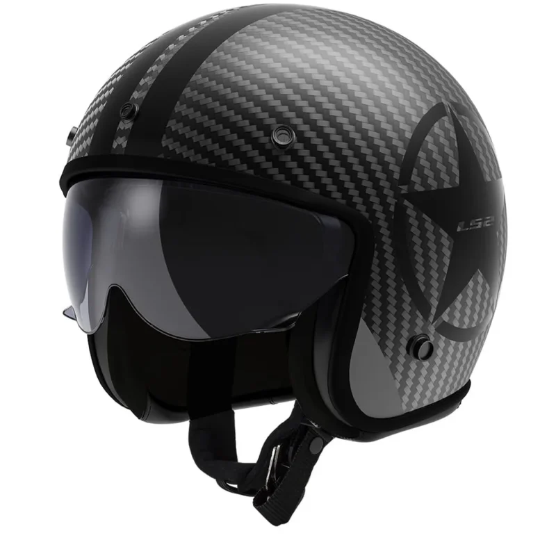 Dames motorhelm LS2 (zwart)