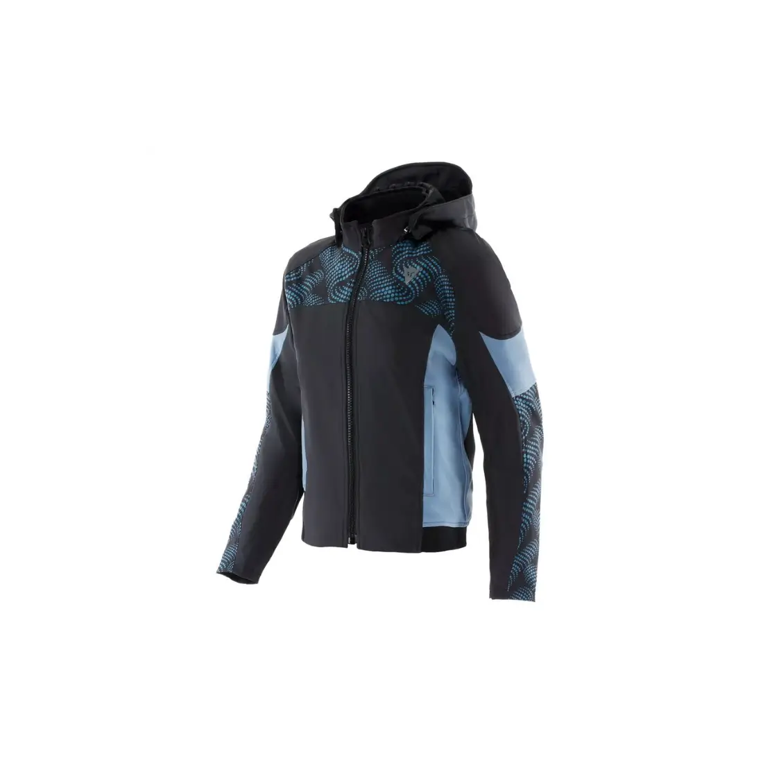 Dainese Ignite 2 Tex dames motorjas in zwart met capuchon vooraanzicht