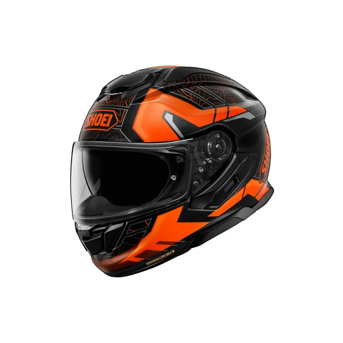 Shoei GT-Air 3 Hike integraalhelm voor dames in wit-grijs-oranje met zonnevizier