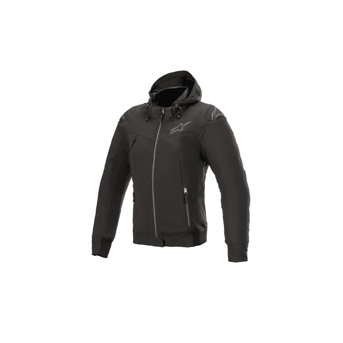 Zwarte Alpinestars Stella Sektor V2 Tech motorhoodie voor dames vooraanzicht.