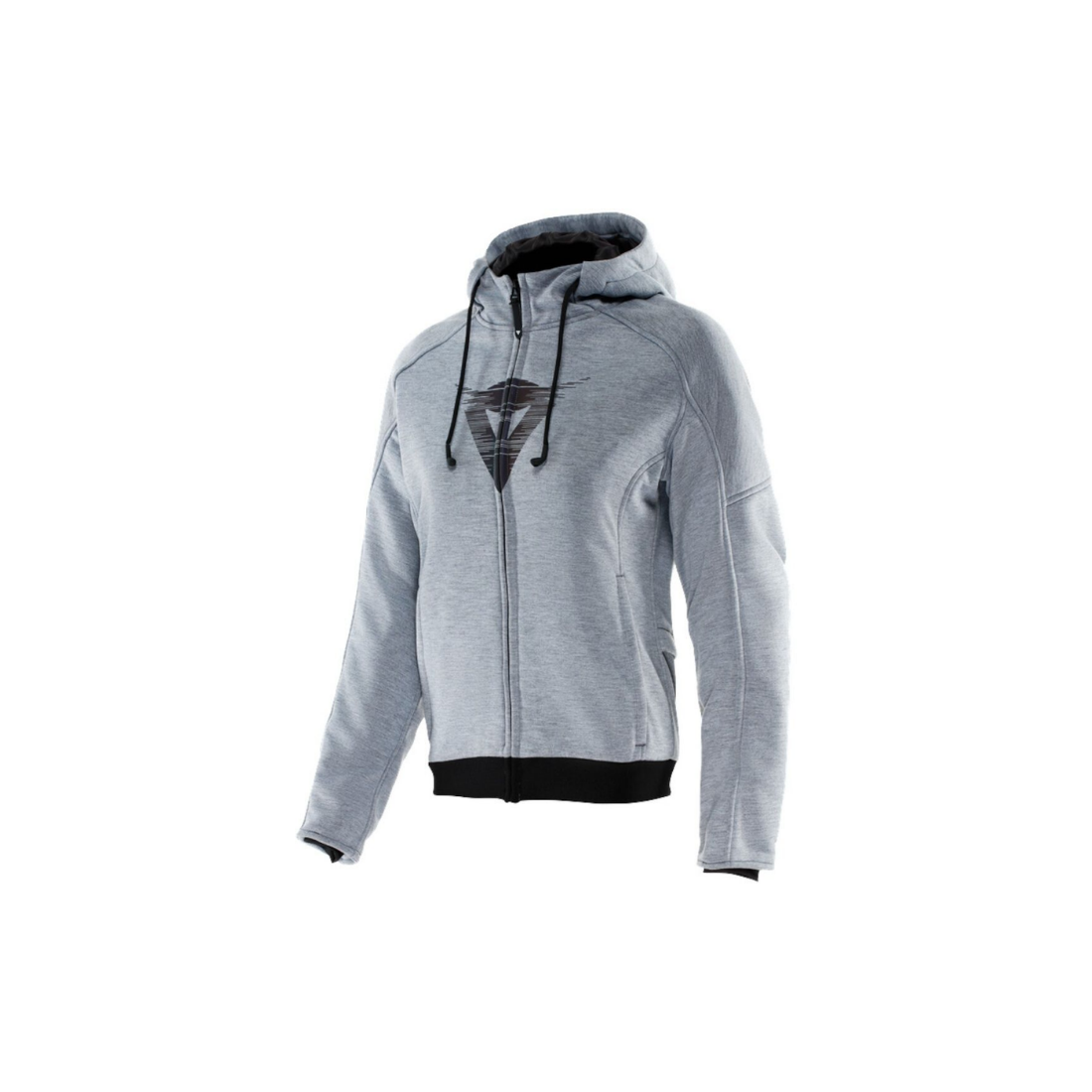 Grijze Dainese Daemon-X Safety motorhoodie voor dames met ritssluiting vooraanzicht.