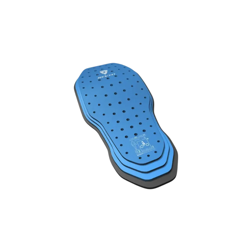 De blauw-zwarte REV'IT! Seesoft RV dames rugprotector vooraanzicht.