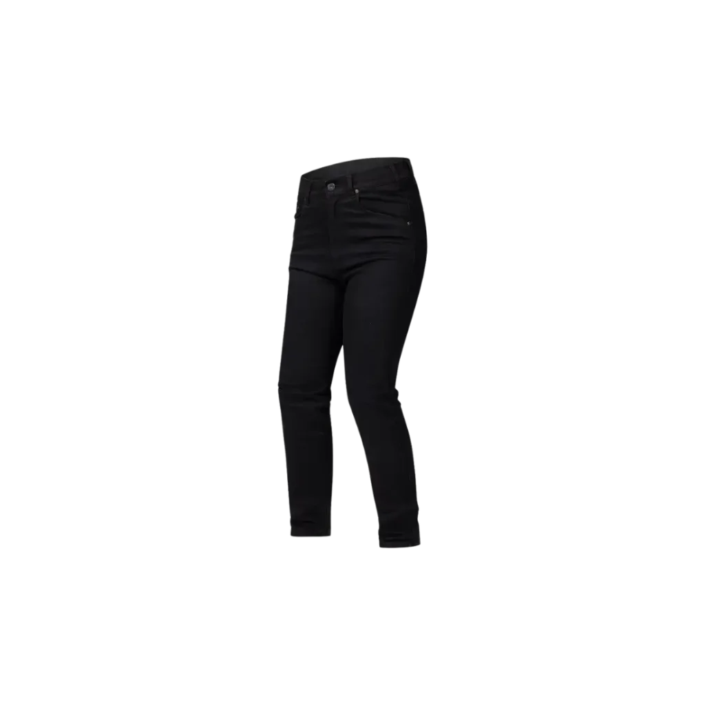 Blauwe Richa Epic 2 dames motorjeans met stretch pasvorm vooraanzicht
