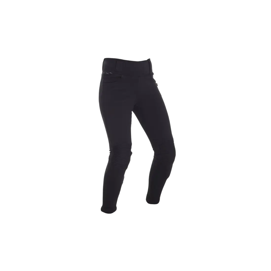 Zwarte Richa Kodi dames motorlegging met high-waist pasvorm vooraanzicht.