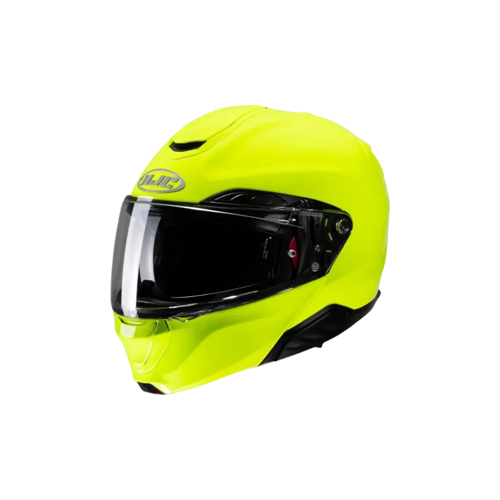 Premium HJC RPHA 91 dames motorhelm met gesloten vizier vooraanzicht geel