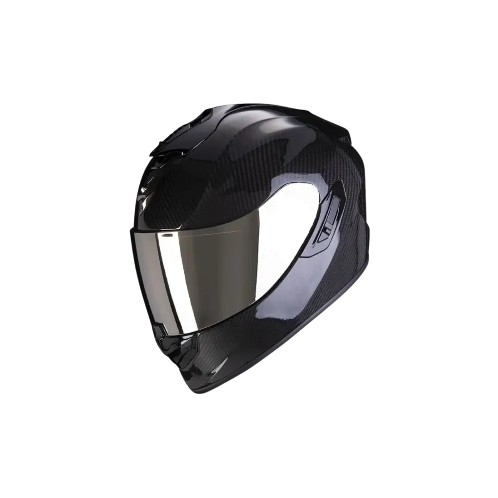 Sportieve Scorpion EXO-1400 EVO 2 Carbon Air dames motorhelm van carbon vooraanzicht.