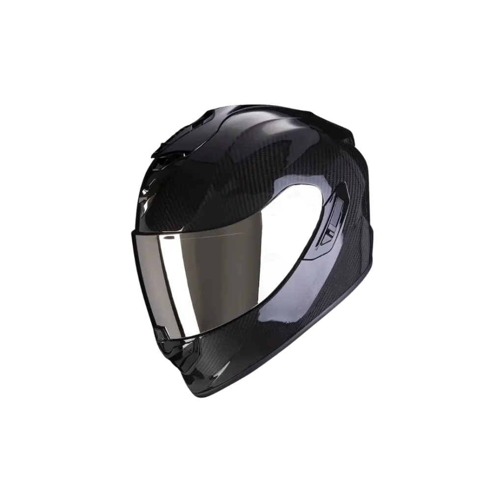 Sportieve Scorpion EXO-1400 EVO 2 Carbon Air dames motorhelm van carbon vooraanzicht.