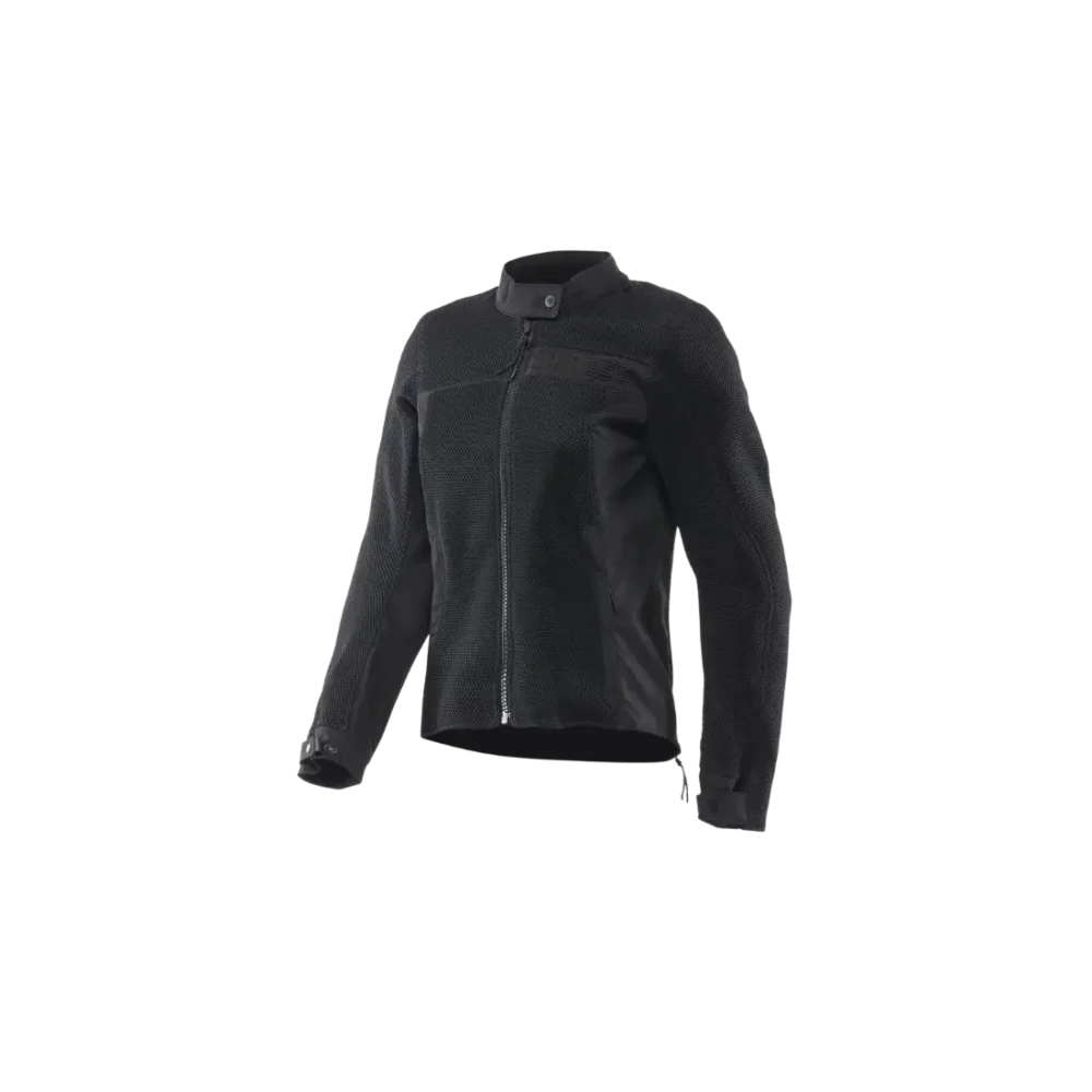 Sportieve Dainese Lisbona Air Tex zomer motorjas voor dames vooraanzicht - zwart