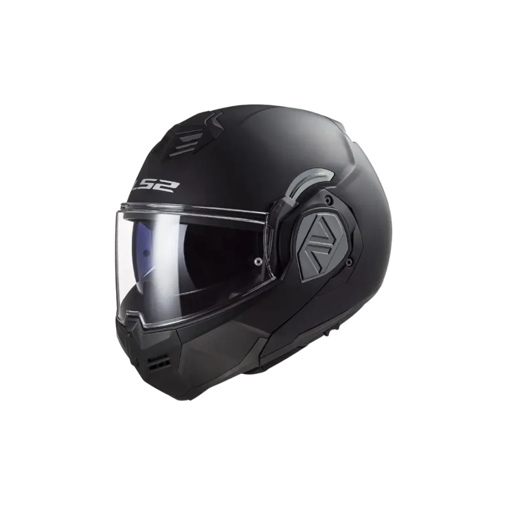 Frontaal aanzicht van de LS2 FF906 Advant dames motorhelm met gesloten kinstuk - zwart