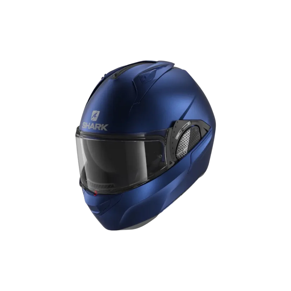 Sportieve Shark Evo GT dames motorhelm met gesloten vizier vooraanzicht - blauw