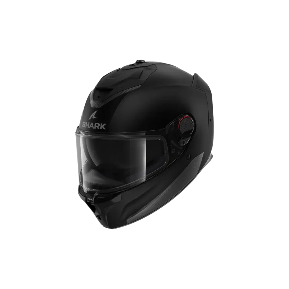 Sportieve Shark Spartan GT Pro dames motorhelm in carbon uitvoering vooraanzicht.