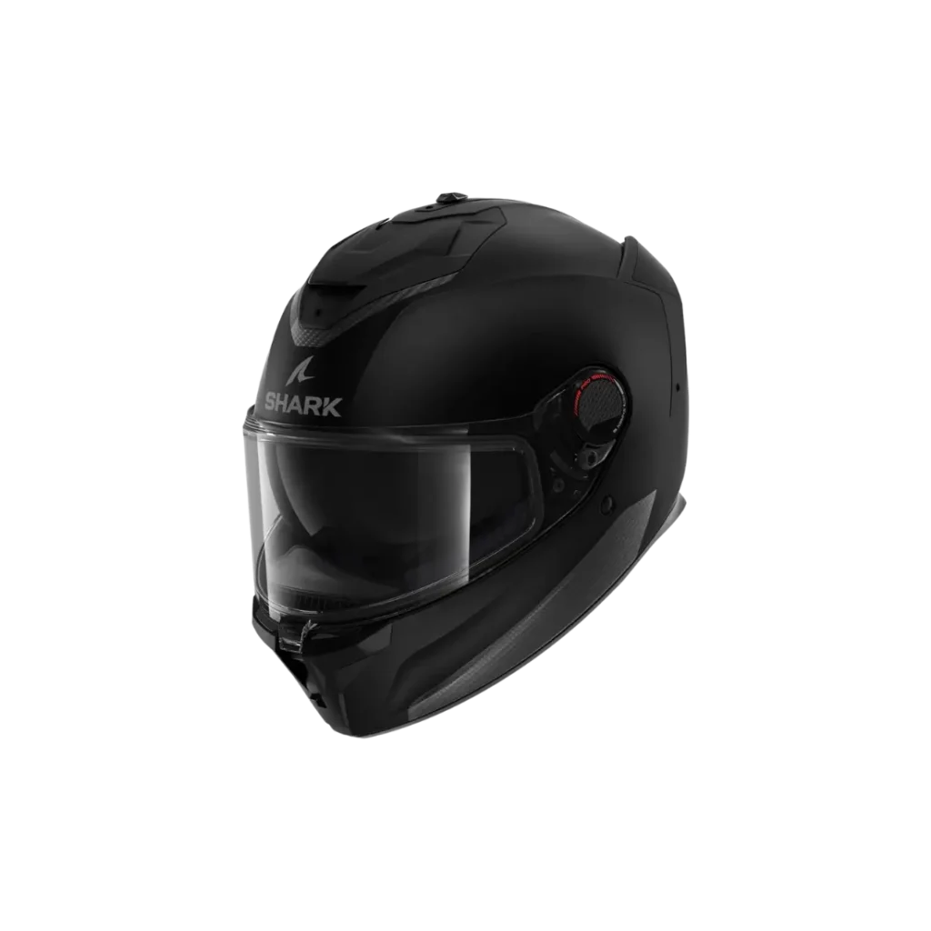 Sportieve Shark Spartan GT Pro dames motorhelm in carbon uitvoering vooraanzicht.