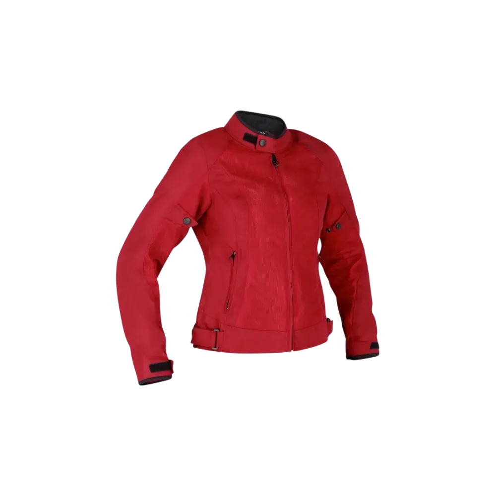 Sportieve Richa Airsummer dames motorjas met grote mesh panelen vooraanzicht - rood