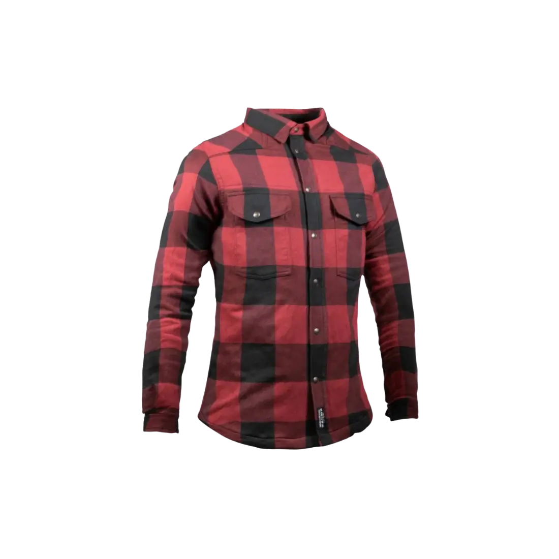 Casual geruit John Doe Motoshirt XTM dames motorhemd in lumberjack stijl vooraanzicht - rood